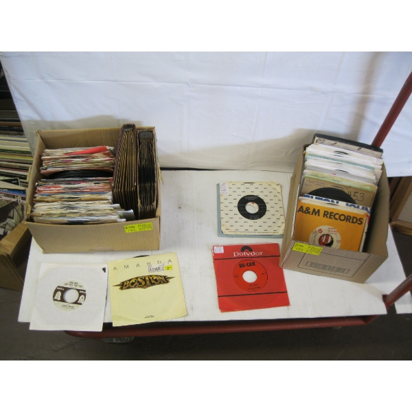 2 BOXES OF 45RPM RECORDS