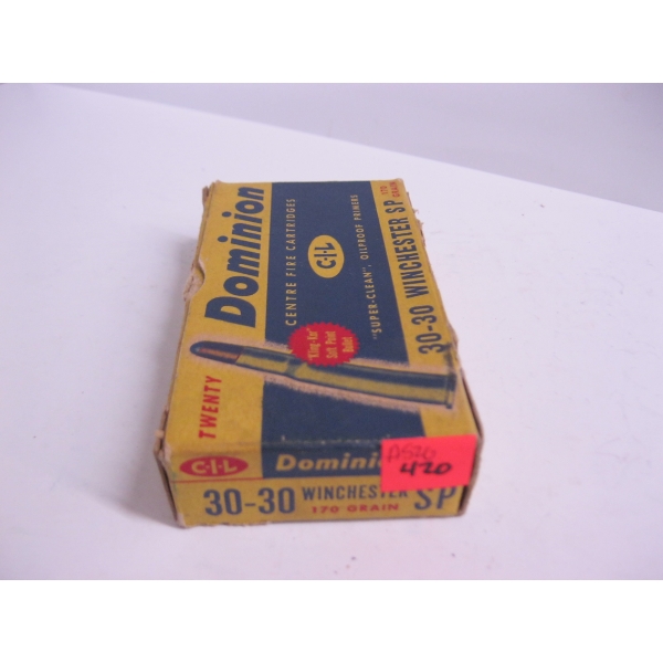 DOMINION CIL 30-30WIN 170GR SP|1X20 CARTRIDGES