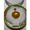 Image 1 : STERLING .925 SILVER LG. HEART AMBER PENDANT IN CASE