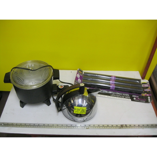 DEEP FRYER, KETTLE & A COOKING GUARD