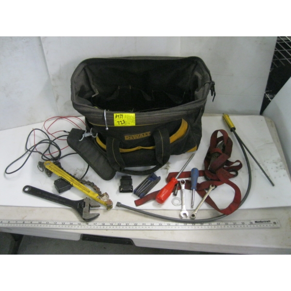 DEWALT TOOL BAG W/MISC. TOOLS