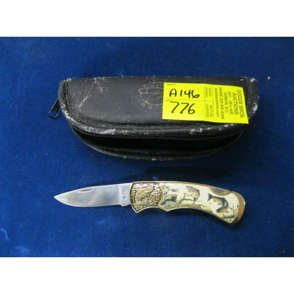 FRANKLIN MINT COLLECTABLE FOLDING KNIFE - FISH