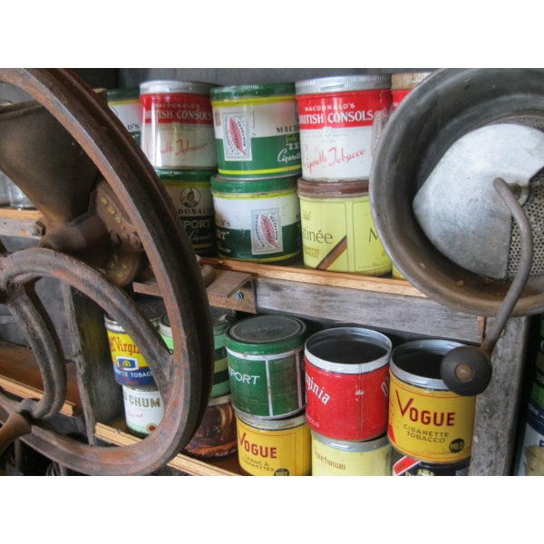 TOBACCO TINS - SOME WITHOUT LIDS