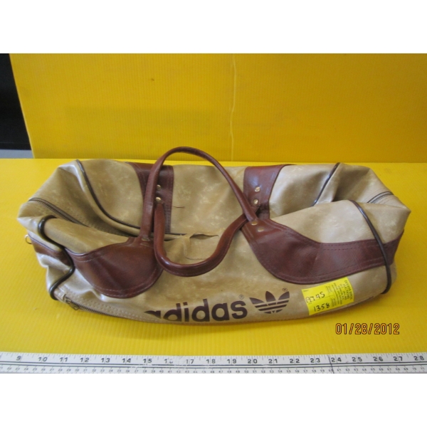 BROWN ADIDAS DUFFLE BAG