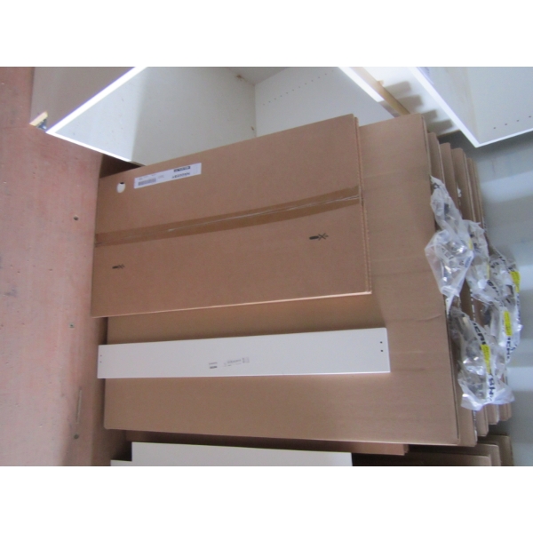 IKEA SEKTION CABINET, 36X14 3/4X30" - COMPLETE W/HINGES & DOORS - NO SHELVES