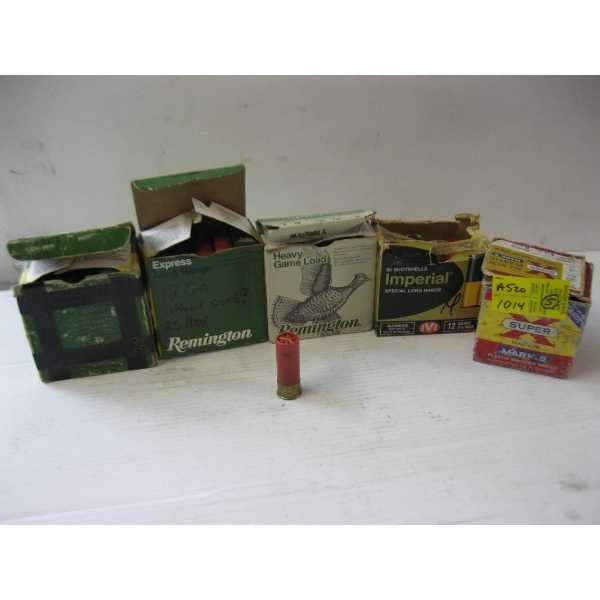 5 BOXES OF ASST. SHOTGUN SHELLS - 12GA & 20GA