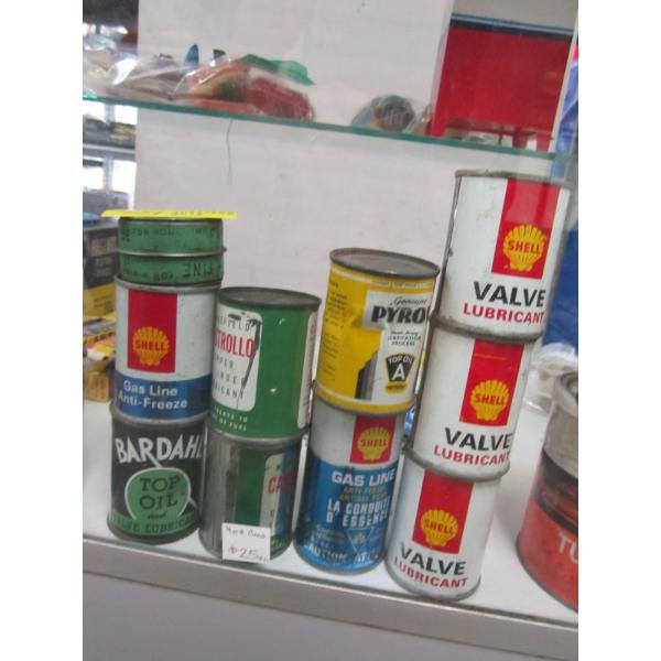 10 SMALL AUTOMOTIVE TINS