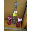Image 1 : 3 ITALIAN GLASS VASES W/STOPPERS