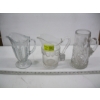 Image 1 : 3 VINTAGE GLASS WATER PITCHERS