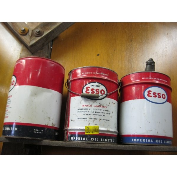 3 LG. ESSO CANS