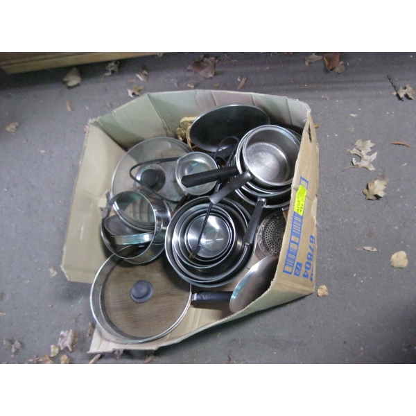 ASST. STAINLESS STEEL POTS, ETC.
