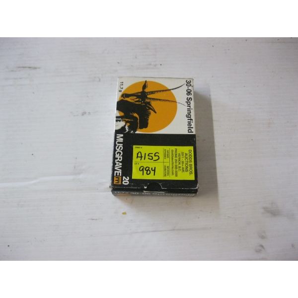 BOX OF 30-06SPRG CARTRIDGES