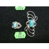 Image 1 : 2 SILVER & TURQUOISE RINGS, SZ 6 & 8.5