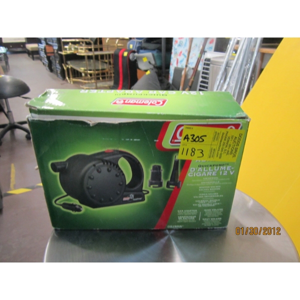 COLEMAN 12V CAR ADAPTER QUICK PUMP