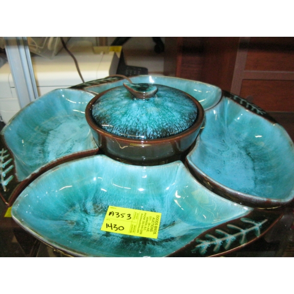 BLUE MOUNTAIN POTTERY 5 PIECE SERVING SET