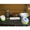 Image 1 : MISC. ROLLING PIN, BOWLS, COFFEE MAKER, ETC.