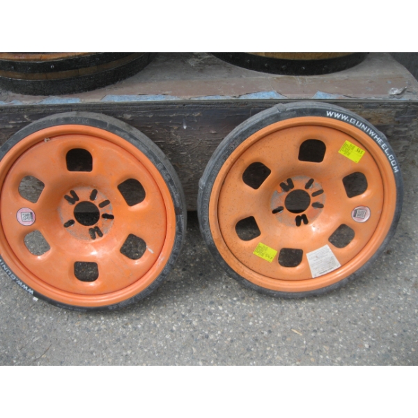 2 BOLT ON WHEELS FOR MOVING AROUND SHOP