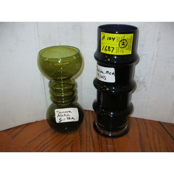 MCM TAMARA ALADID SIRKKA VASE & ITALIAN MCM GLASS VASE