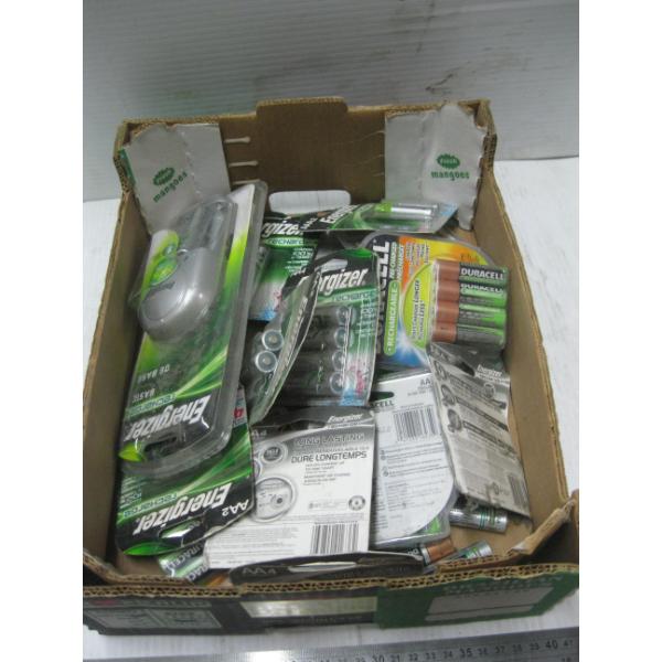 BOX OF RECHARGEABLE BATTERIES