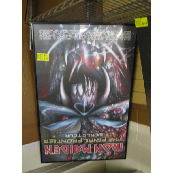 IRON MAIDEN FINAL FRONTIER WORLD TOUR FRAMED POSTER