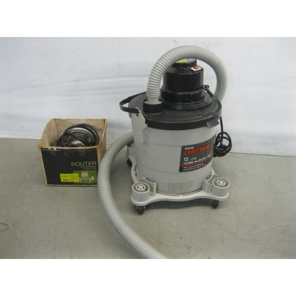 CRAFTSMAN 12L SHOP VAC & A SM. PENCRAFT ROUTER