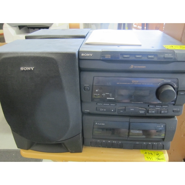SONY STEREO W/FOLDING TV STAND