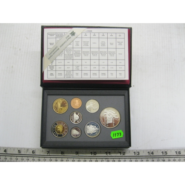 1997 CDN COIN SET - SOME COINS STERLING SILVER