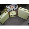 Image 1 : 3 PIECE VINTAGE LUGGAGE SET & PURPLE PIECE OF LUGGAGE