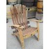 Image 1 : OAK BARRELL ADIRONDAK LOOK CHAIR