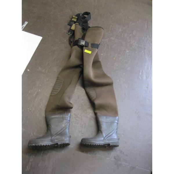 SET OF NEOPRENE CHEST WADERS, SZ 13