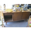 Image 2 : WOODEN TABLE, 4 CHAIRS, SIDEBOARD & LEAF