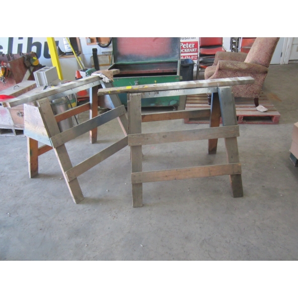 PAIR OF HEAVY DUTY SAWHORSES