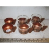 Image 1 : 6 BRONZE GLASS MCM HOLDERS & 4 GLASSES