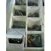 Image 4 : 3 WOODEN TOTES W/MISC. NUTS & BOLTS, NAILS, ETC.