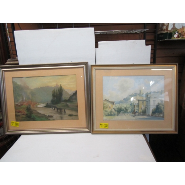 2 ORIGINAL FRAMED ARTWORK PIECES