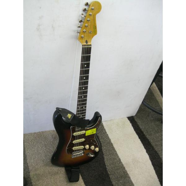 SQUIRE STRATOCASTOR BY FENDER ELECTRIC GUITAR W/CASE, MINI AMP & ASST. WIRES