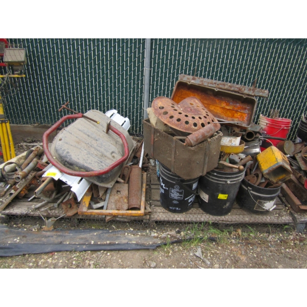 2 PALLETS OF MISC. SCRAP STEEL, ETC.