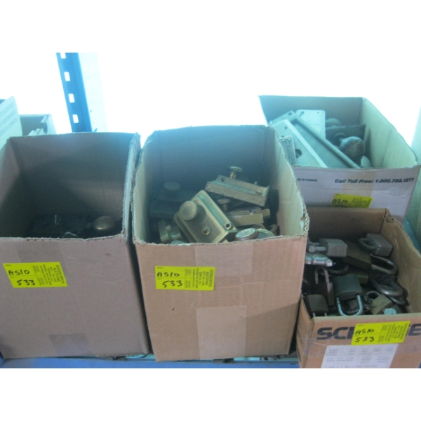 ASST. VINTAGE DOOR LOCKS - SOME W/KEYS - LOCKS, HARDWARE, ETC.