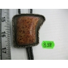 Image 1 : SILVER STONE & PETRIFIED WOOD  BOLO TIE, UNMARKED