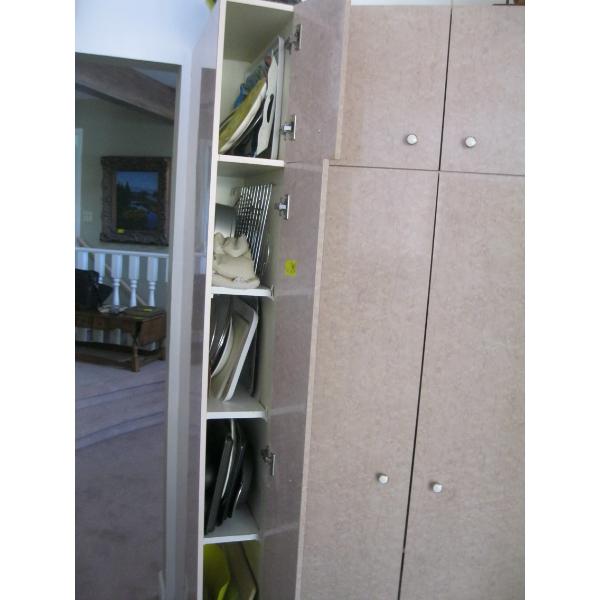 CUPBOARD W/MISC. PANS, RACKS, TRAYS, ETC.