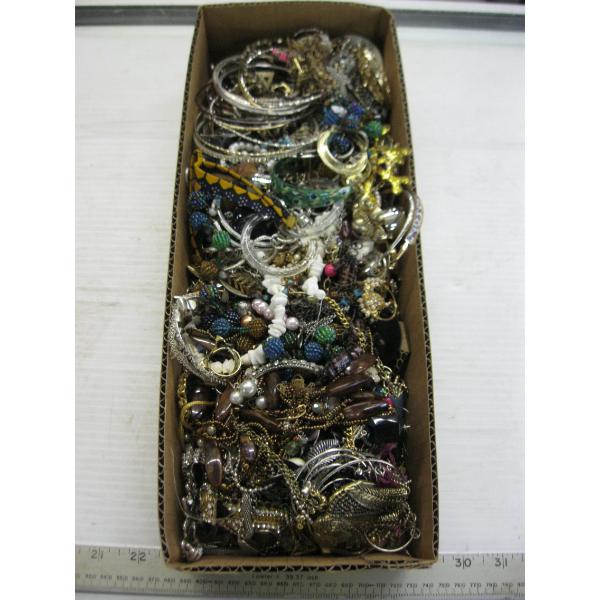 BOX OF COSTUME JEWELLERY