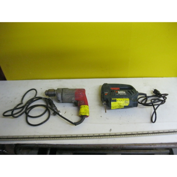 MILWAUKEE ELECTRIC DRILL & A JIGSAW "AS IS"