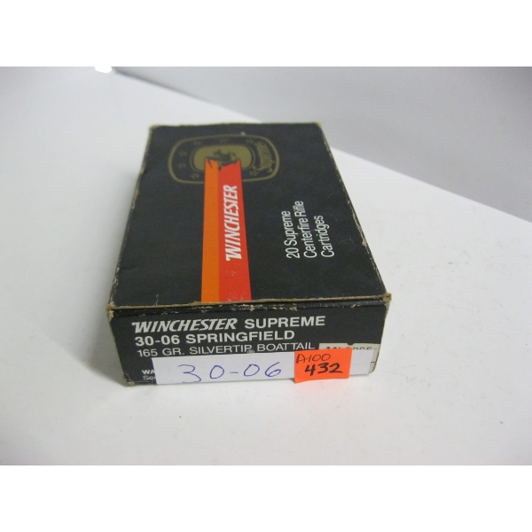 WINCHESTER 30-06 SPRG 165GR SILVERTIP BOATTAIL|1X20 CARTRIDGES
