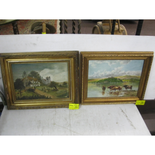 2 FRAMED PAINTINGS