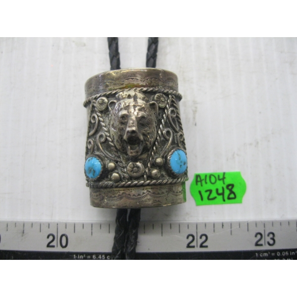 SILVER & TURQUOISE NAVAJO TIE