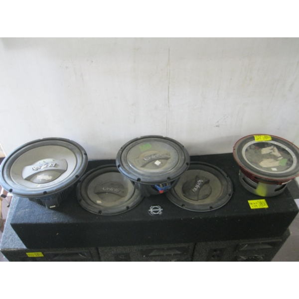 INFINITY BASS SPEAKER SYSTEM W/2 SPEAKERS & 3 EXTRA BASS SPEAKERS