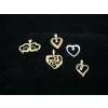 Image 3 : 5 ASST. 10KT HEART PENDANTS, 3.2G
