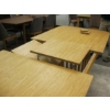 Image 4 : CASA 200CM EXTENDABLE TABLE W/DOUBLE PEDESTAL BASE - OAK