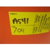 Image 2 : ORANGE GARBAGE CAN ON ROLLING STAND W/LID