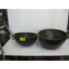 Image 1 : 2 CARVED WOODEN BOWLS